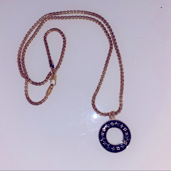 Black Louis Vuitton Charm Repurposed Into Necklace - Picture 2 of 6